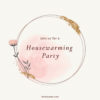Round - Housewarming Invitation Card