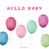 Watercolor Balloons - New Baby Greeting Card