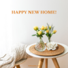 Yellow Tulips - New Home Greeting Card